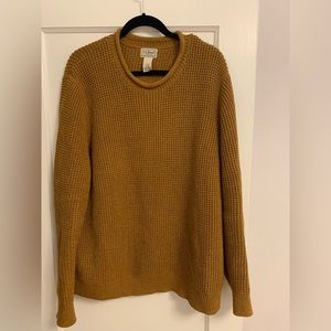 Men's L.L.Bean Organic Cotton Waffle Sweater, Rollneck Crew